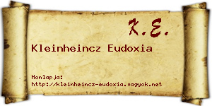 Kleinheincz Eudoxia névjegykártya